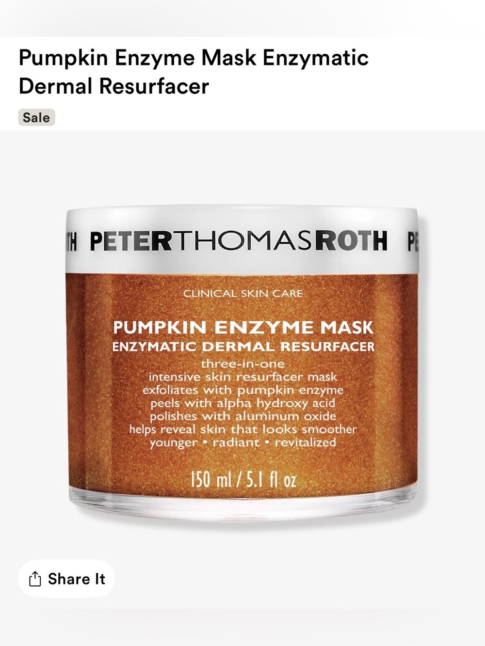 Peter Thomas Roth Pumpkin Enzyme Mask